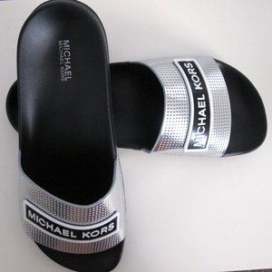 Michael Kors Demi Slide Mirror Metallic Slides